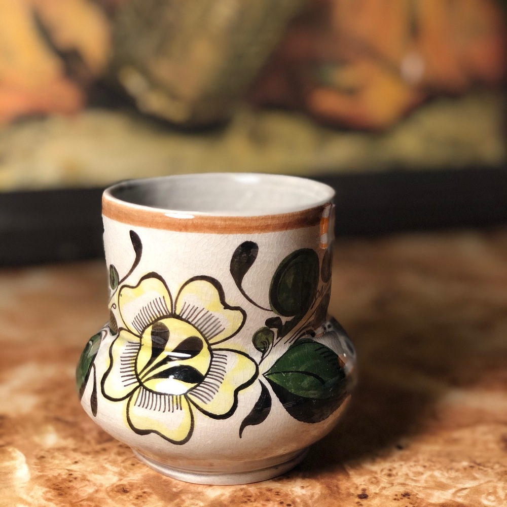 Floral coffee cup